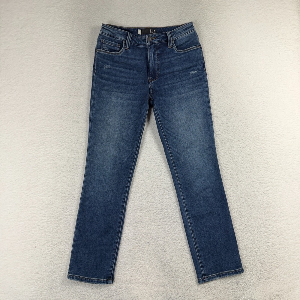 KUT From the Kloth Reese Fab Ab Ankle Straight Leg 2 (26x26) Blue Denim Jeans